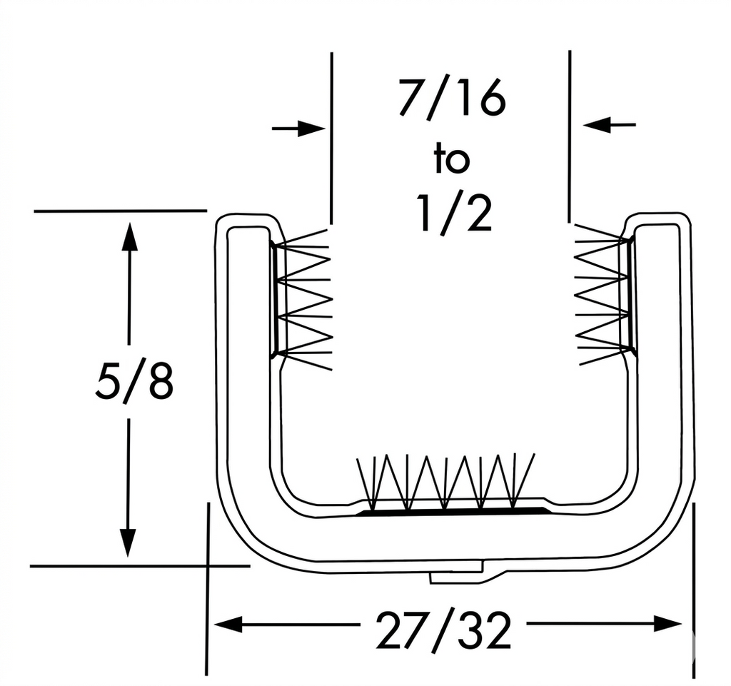 Cloth-Covered Unbeaded Run Channel (Steel Core)